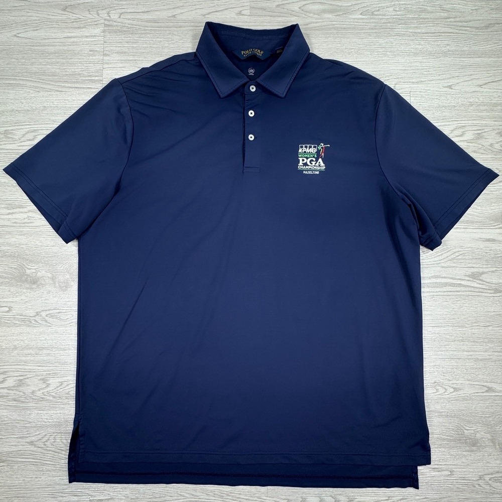 Polo Golf Ralph Lauren Mens‎ Polo Shirt KPMG PGA Hazeltine Navy XL Wicking